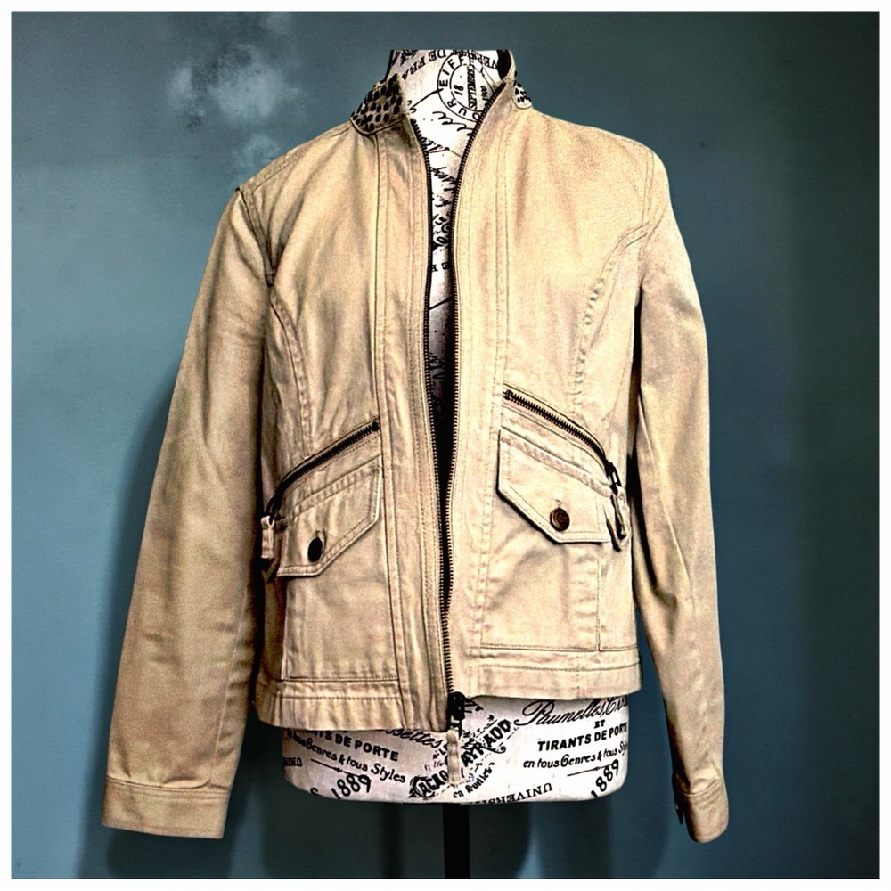 Chico’s Tailored Utility Jacket – Neutral Tan (Size 0)